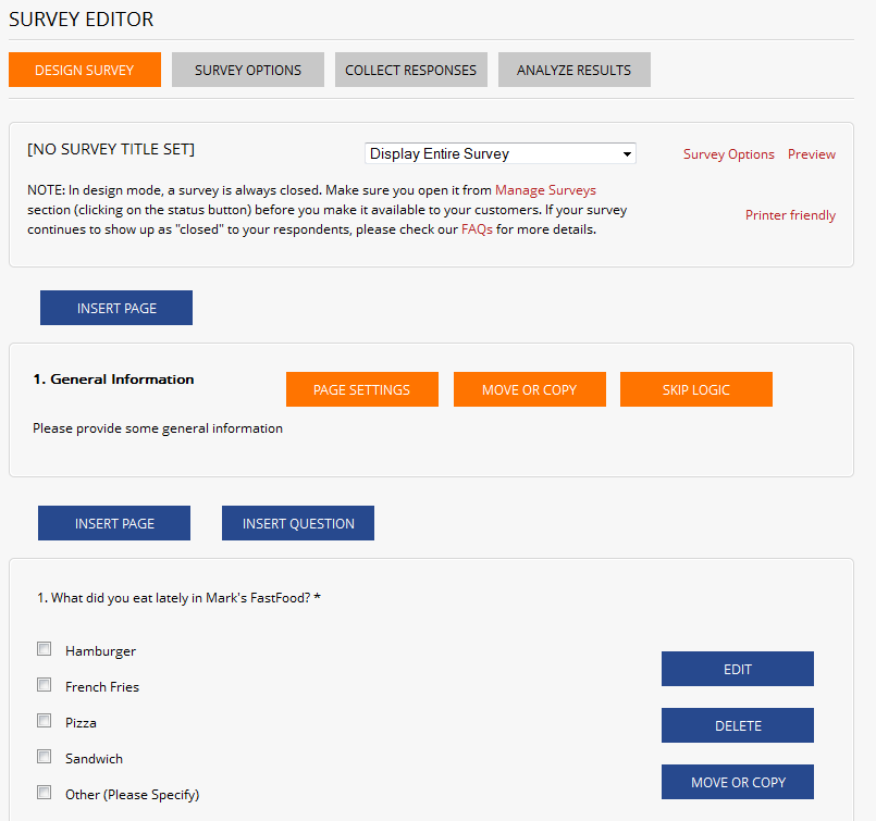 Survey builder