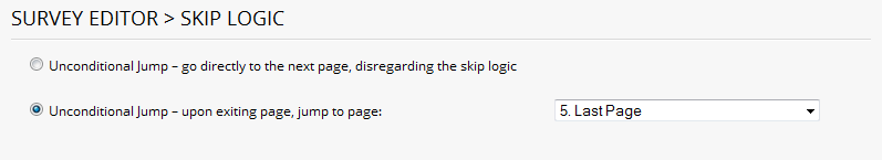 Conditional page logic for online surveys