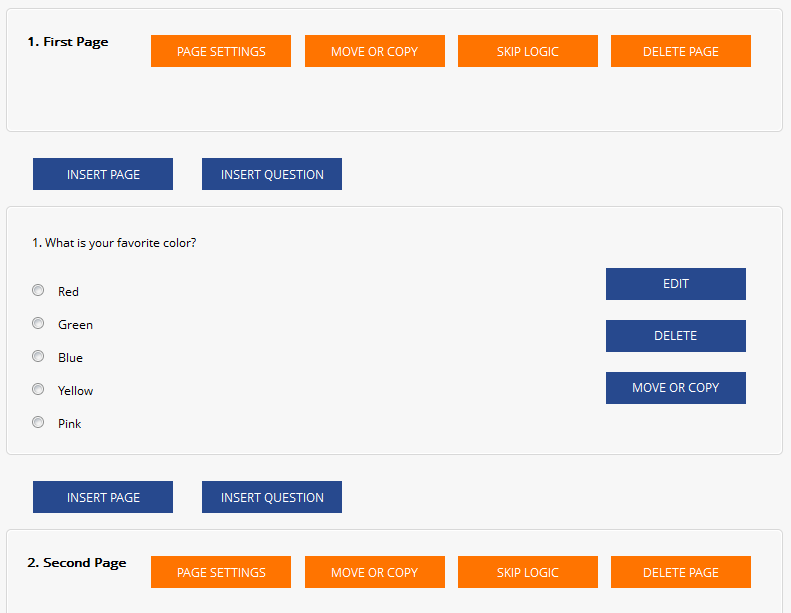 Survey software page skip logic questions